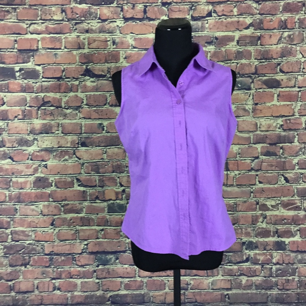 Basic Editions Purple Lavender Sleeveless Blouse